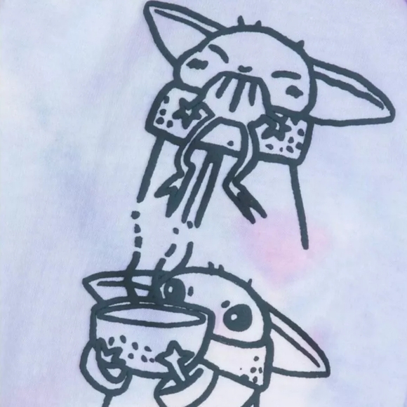 Disney Adult Spirit Jersey - Star Wars: The Mandalorian Grogu Tie-Dye - Size M - Picture 6 of 14